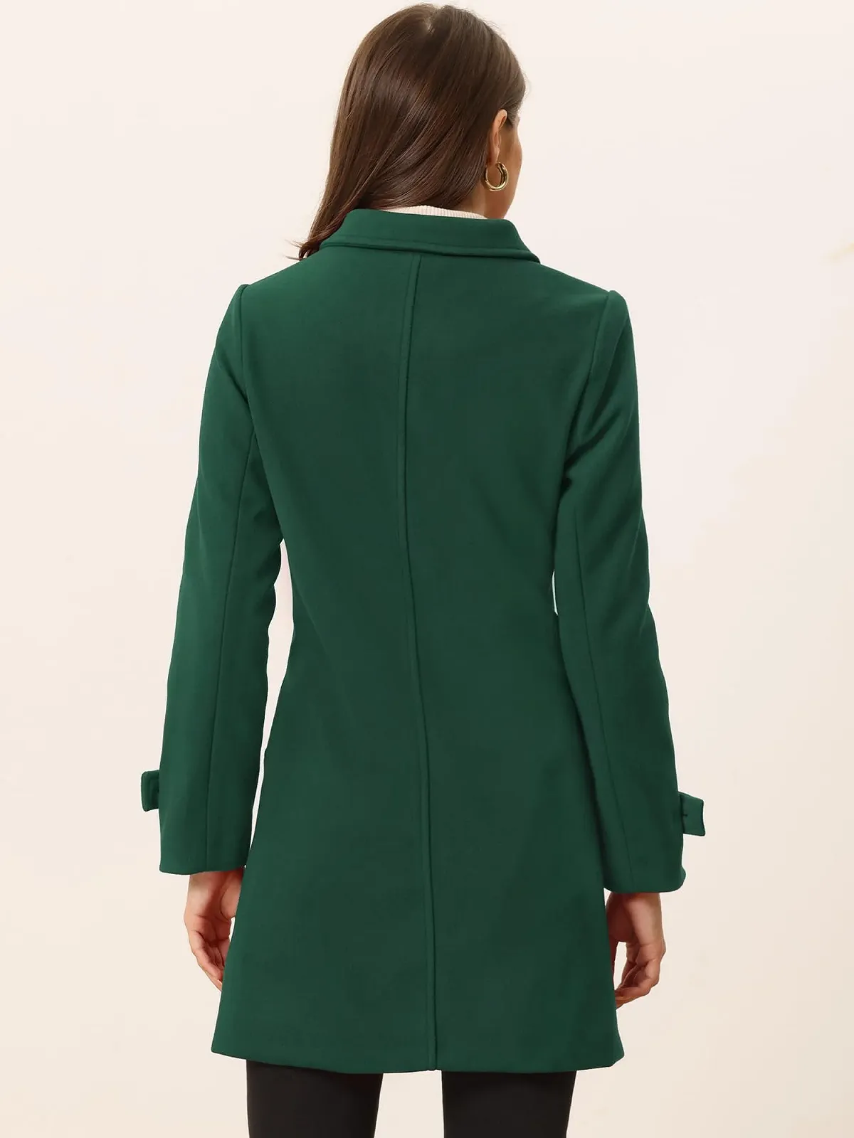 Пальто Allegra K A-силуэта с воротником Питер Пен, рукавами реглан, зимнее, фото №4 Пальто Allegra K A-силуэта с воротником Питер Пен, рукавами реглан, зимнее, фото №4