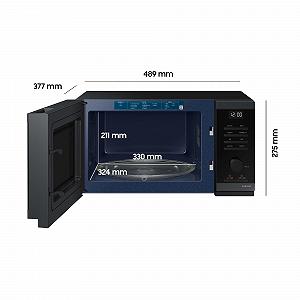 Микроволновая печь Solo Samsung MS23DG4504AGE1 23 л 800 Вт Черная нержавеющая сталь synthetic.ua - Фото 1