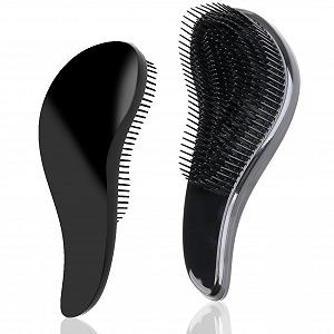 Щітка для волосся Professional Detangler Brush для розплутування волосся, зменшує втрату волосся, безболісний догляд, для всіх типів волосся, чорна - Фото 1