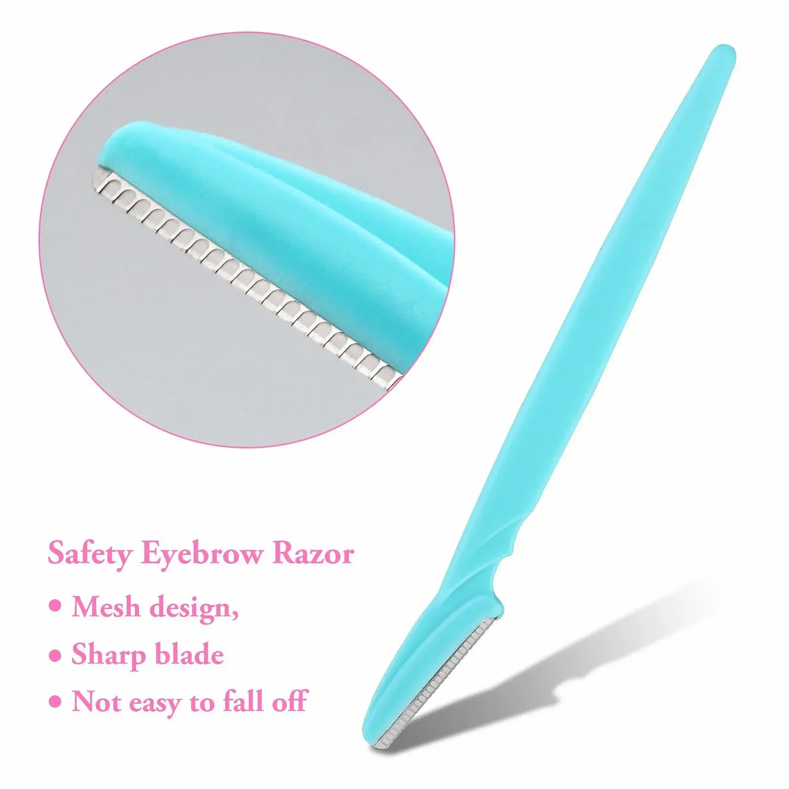 Бритва для бровей 60 шт. Stainless Steel Blades Pink Blue Orange, фото №3 Бритва для бровей 60 шт. Stainless Steel Blades Pink Blue Orange, фото №3