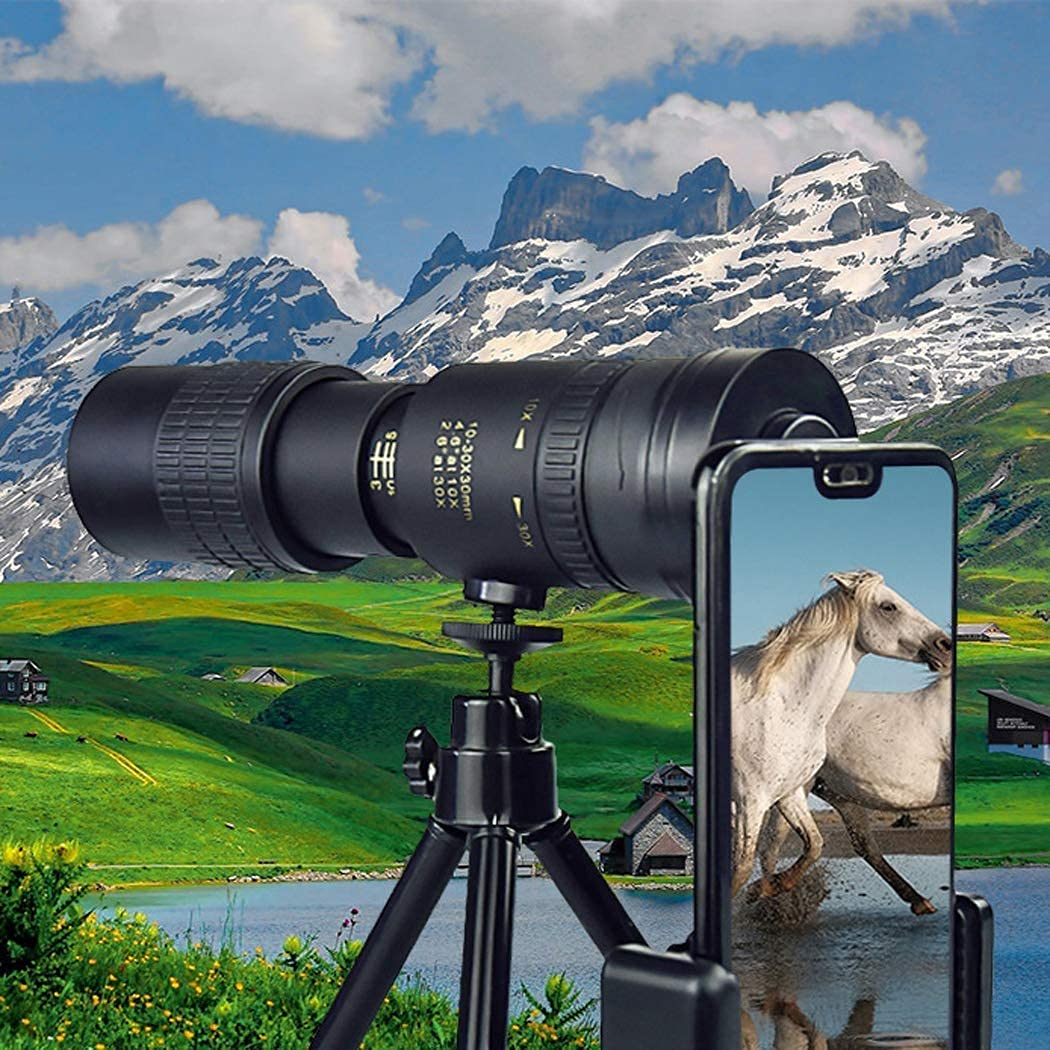 Монокуляр DERBUT Retractable Compact 50x60 High Power BAK4 Prism Low NightScope Waterproof з Триподом для смартфона, фото №5