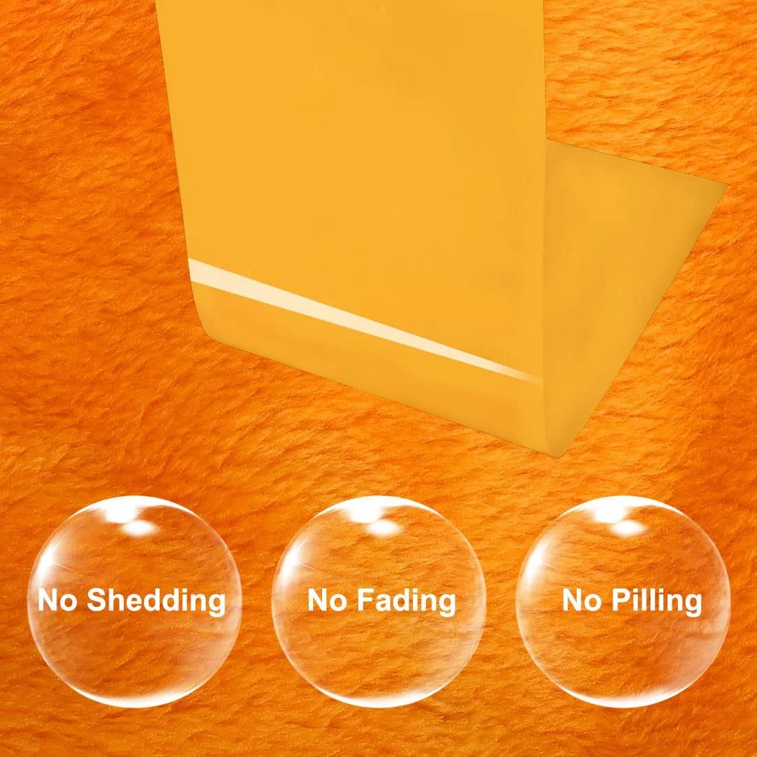 Покривало PiccoCasa Фліс Помаранчевий 200 x 230 см, фото №6