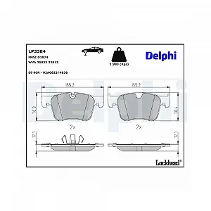 Комплект тормозных колодок DELPHI LP3384 дисковый тормоз для CITROËN OPEL PEUGEOT TOYOTA DS - Фото 1