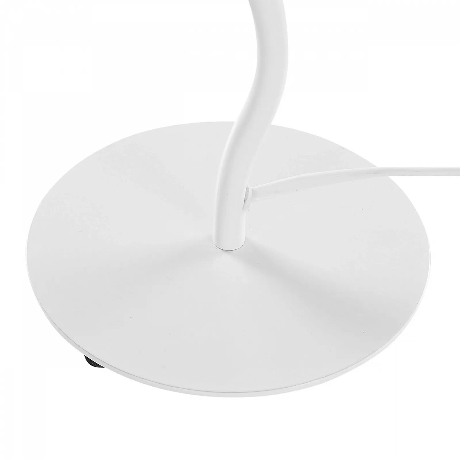 Настільна лампа Alwero Металева основа Гофрований плісований тканинний абажур Конусна форма Білий, фото №6