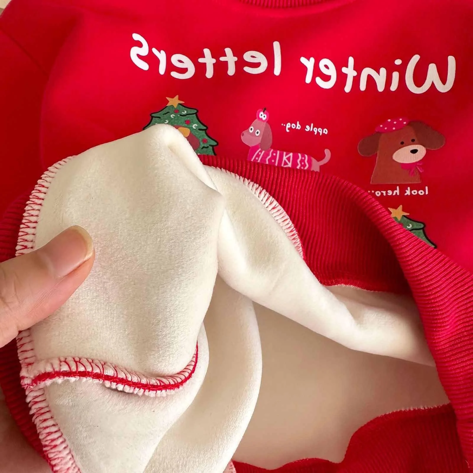 Світшот для дівчаток з принтом, з довгими рукавами, круглий виріз, м’який, повсякденний, фото №4