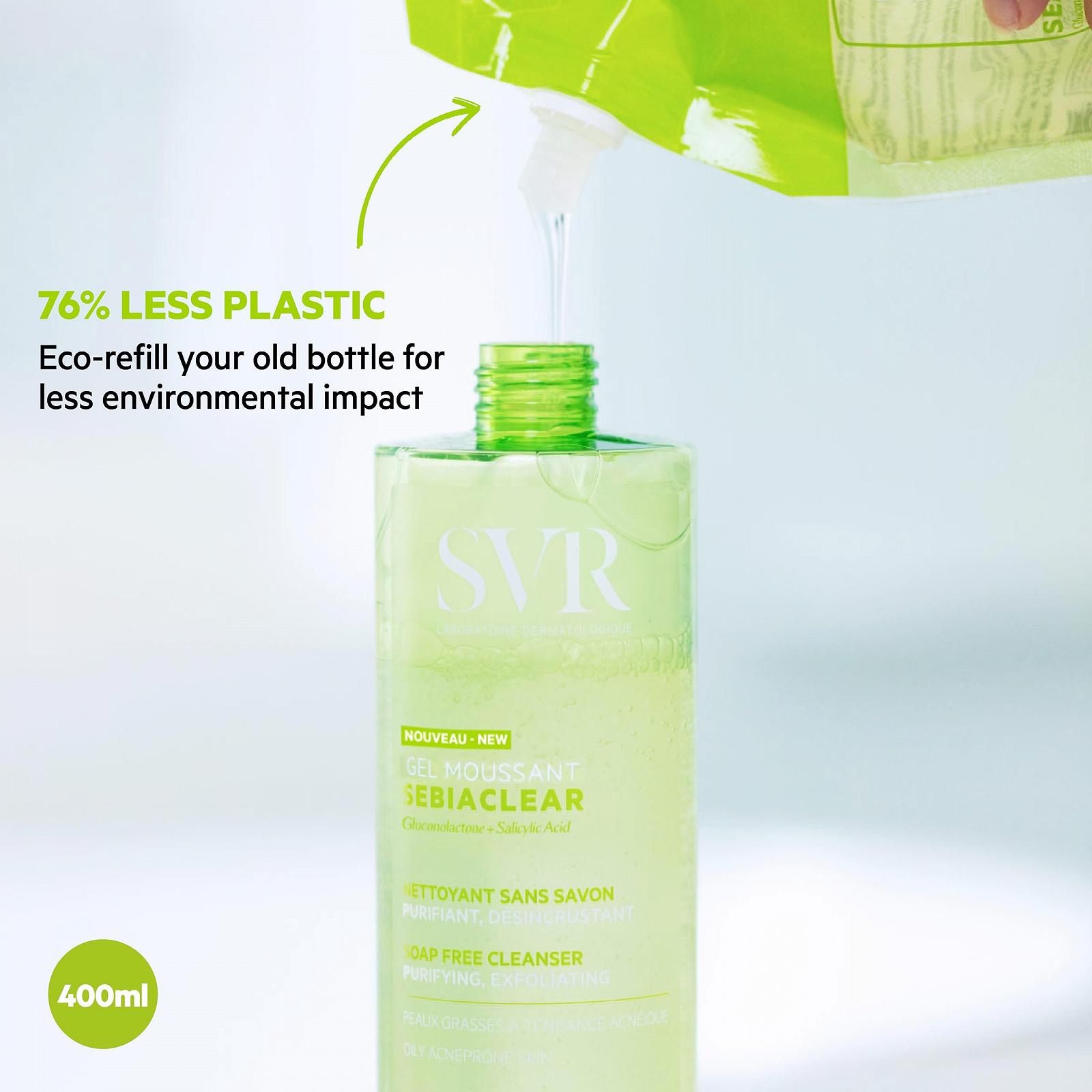 Очищувальний гель SVR Sebiaclear Рефіл Екологічний 400 мл, фото №2 Очищувальний гель SVR Sebiaclear Рефіл Екологічний 400 мл, фото №2