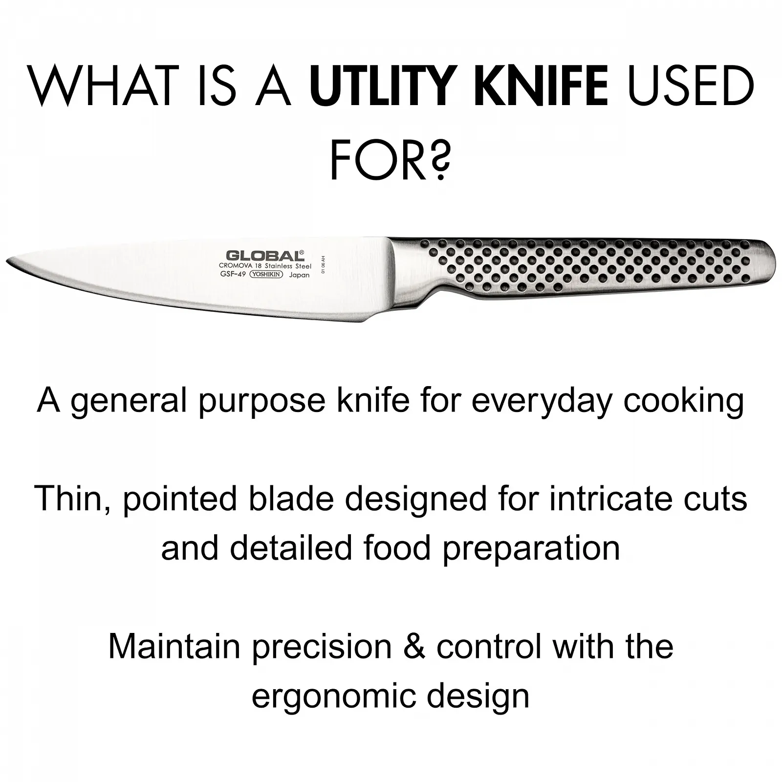 Нож кухонный Global GSF49 11 см, фото №4 Нож кухонный Global GSF49 11 см, фото №4