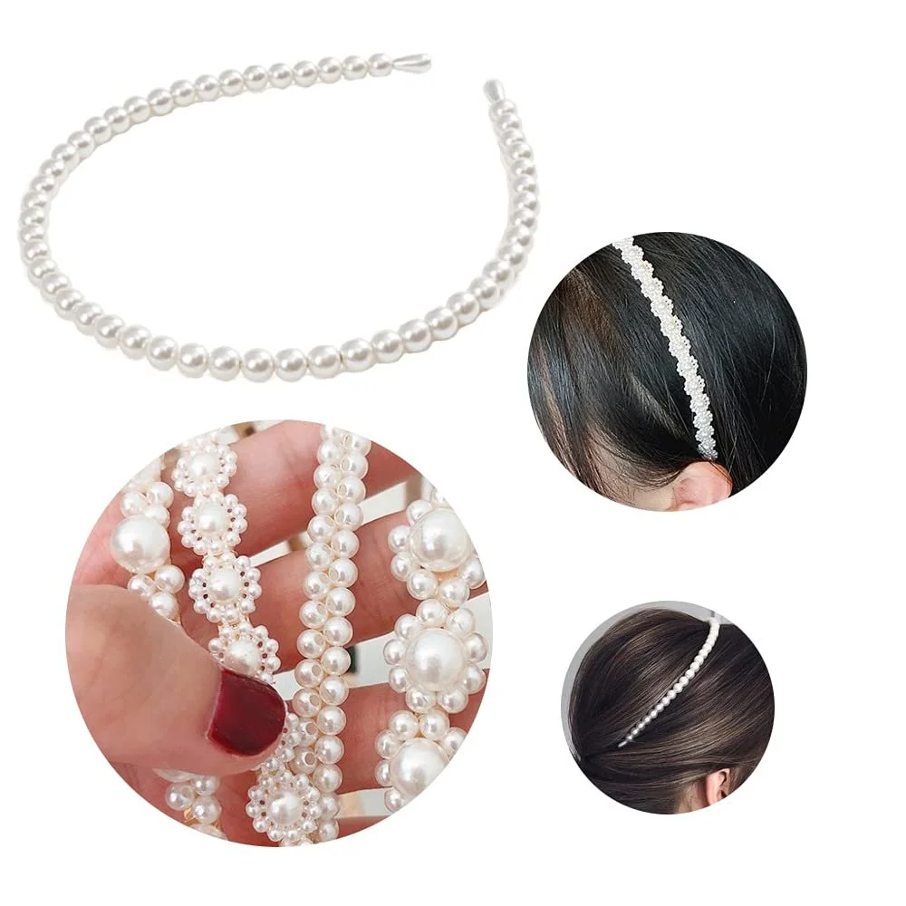 Обруч з перлинами, Набір з 5 штук, фото №3