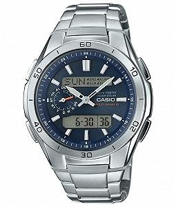 Часы Casio Wave Ceptor Мужские Солнечные и Радиоуправляемые Прочный Корпус и Браслет из Нержавеющей Стали - Фото 1
