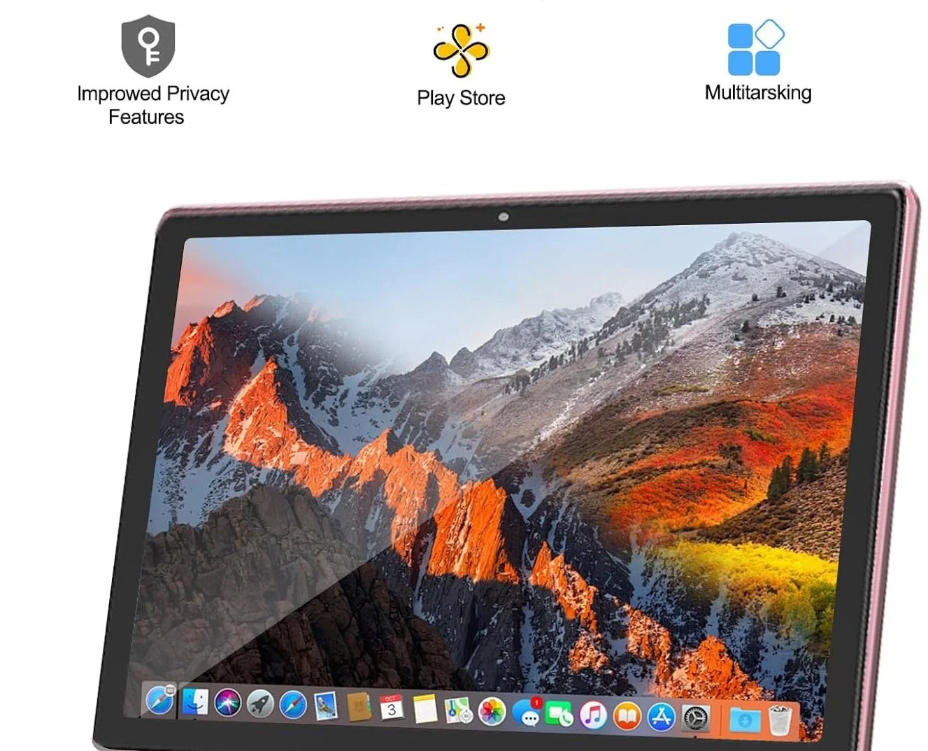 Планшет 10'' OUZRS M30 6/128Gb 8 ядер Android 12 Черно-розовый, фото №4