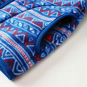 Унисекс Флисовая Куртка для Детей с Геометрическим Дизайном Мягкая Зимняя Ветрозащитная Куртка Теплая Верхняя Одежда Уютная Повседневная Куртка synthetic.ua - Фото 1