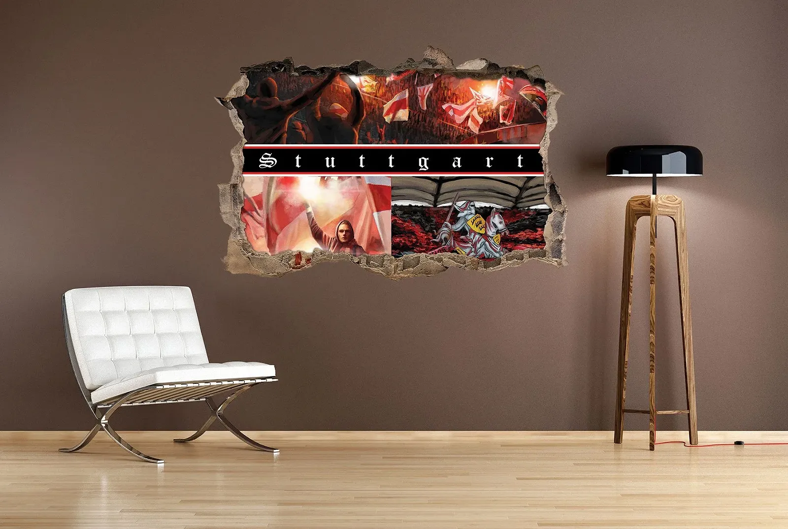 Наклейка на стену Ultras Stuttgart Collage 3D 92 x 62 см, фото №2 Наклейка на стену Ultras Stuttgart Collage 3D 92 x 62 см, фото №2