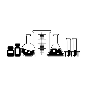 Настінна наклейка Laboratory Glass Chemistry Classroom Art 30x82 см Black - Фото 1