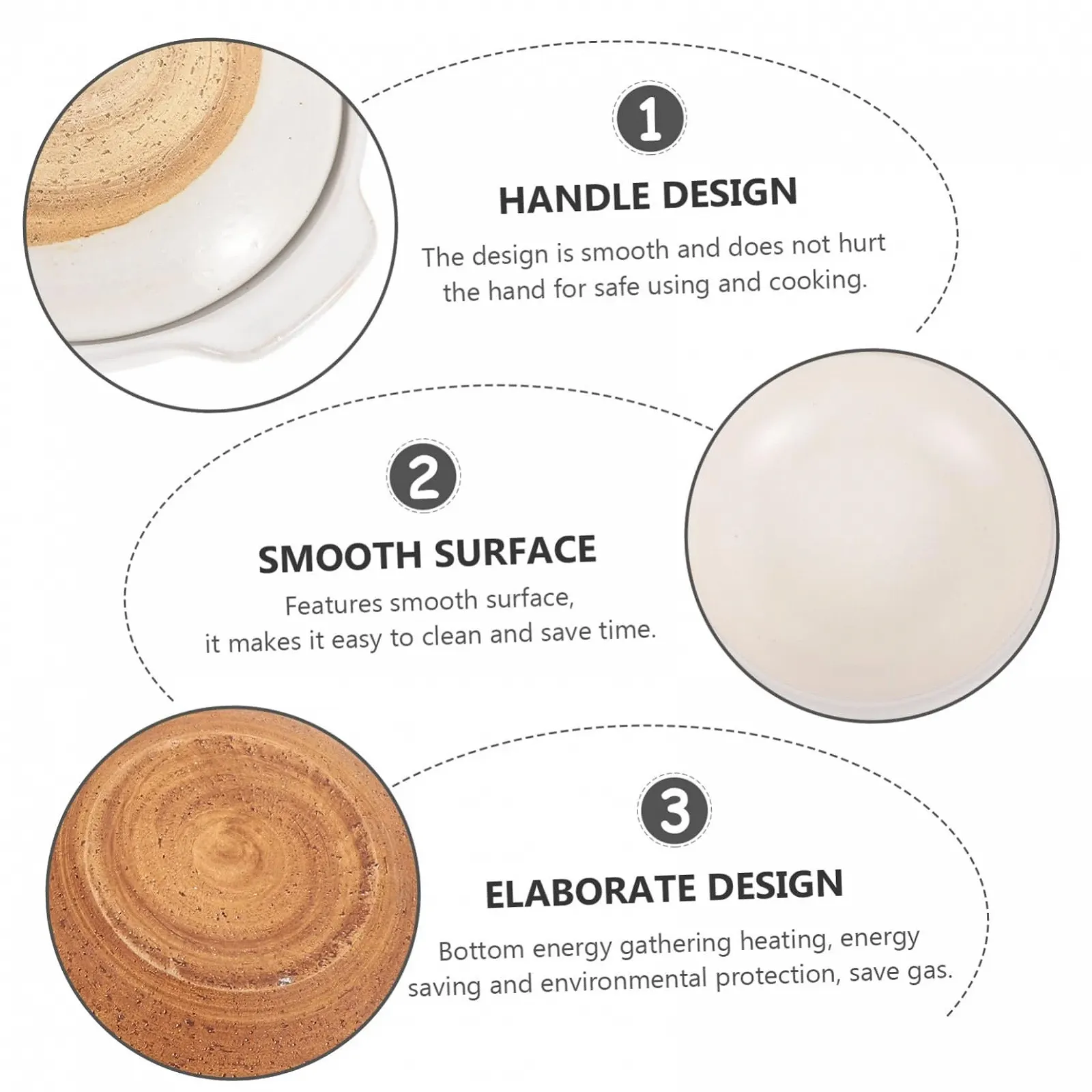 Каструля-кокор Sosoport мала японська керамічна термостійка з подвійною ручкою для рису та запіканок, фото №9