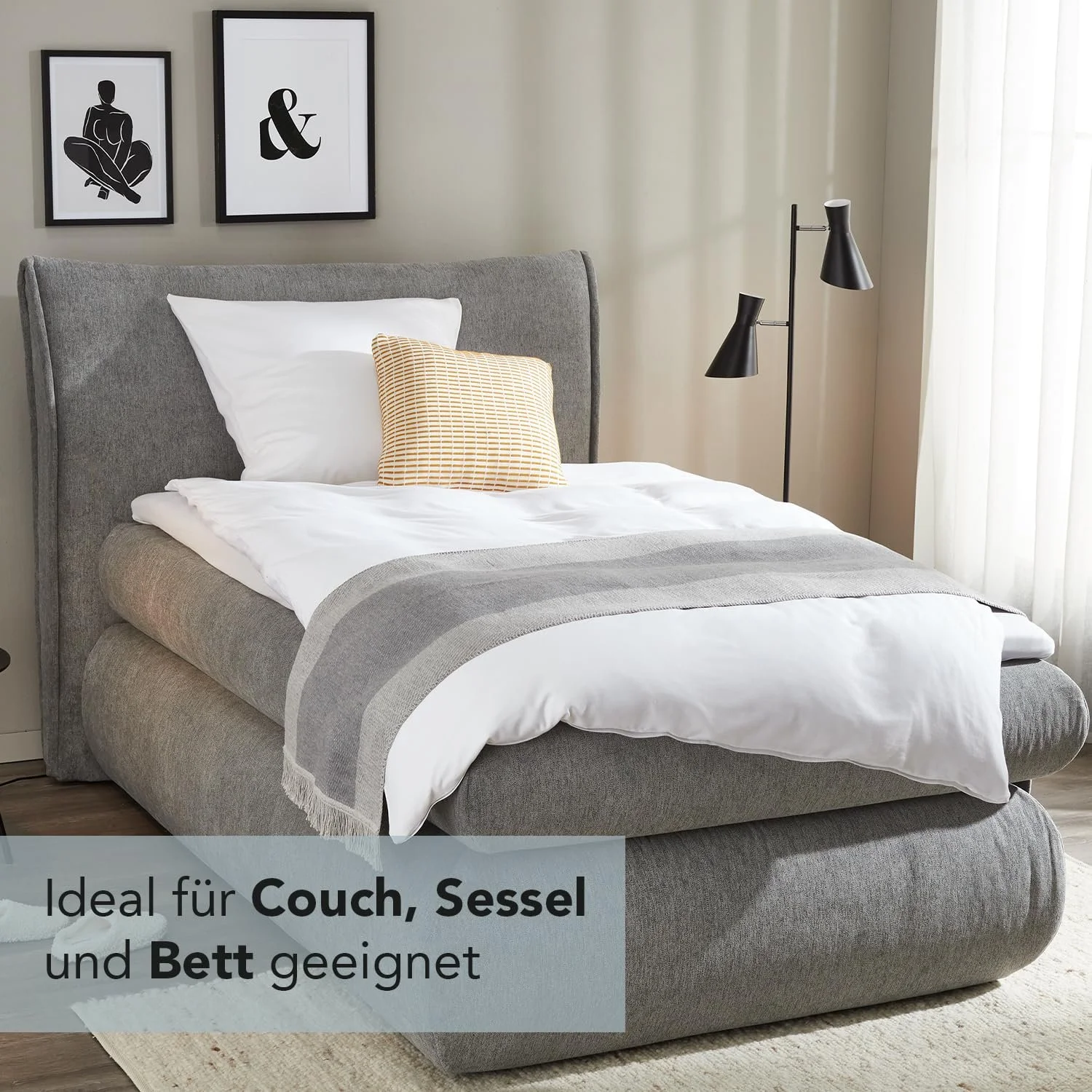 Накидка на крісло La Vida Сірий в смужку, 200 x 50 см, фото №6