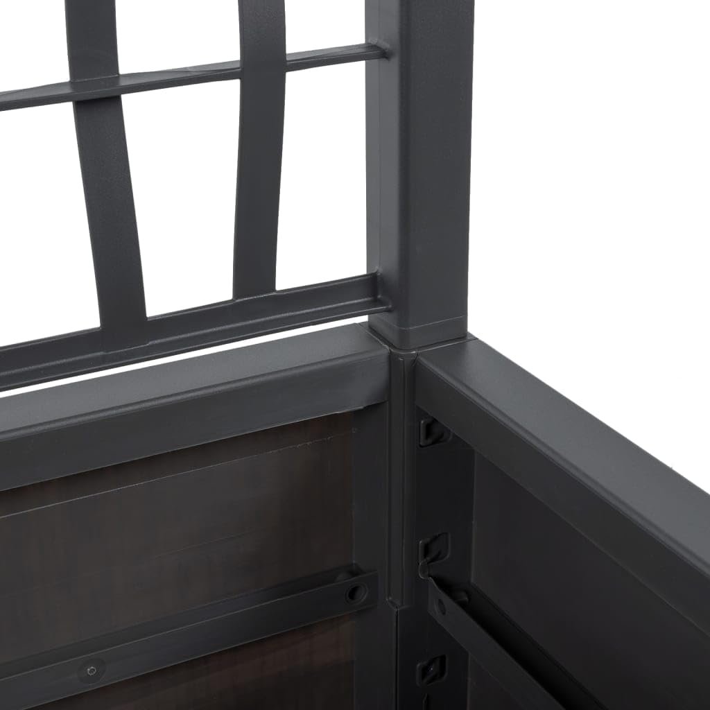 Квітковий горщик з решіткою vidaXL темно-сірий поліпропілен, фото №4 Квітковий горщик з решіткою vidaXL темно-сірий поліпропілен, фото №4