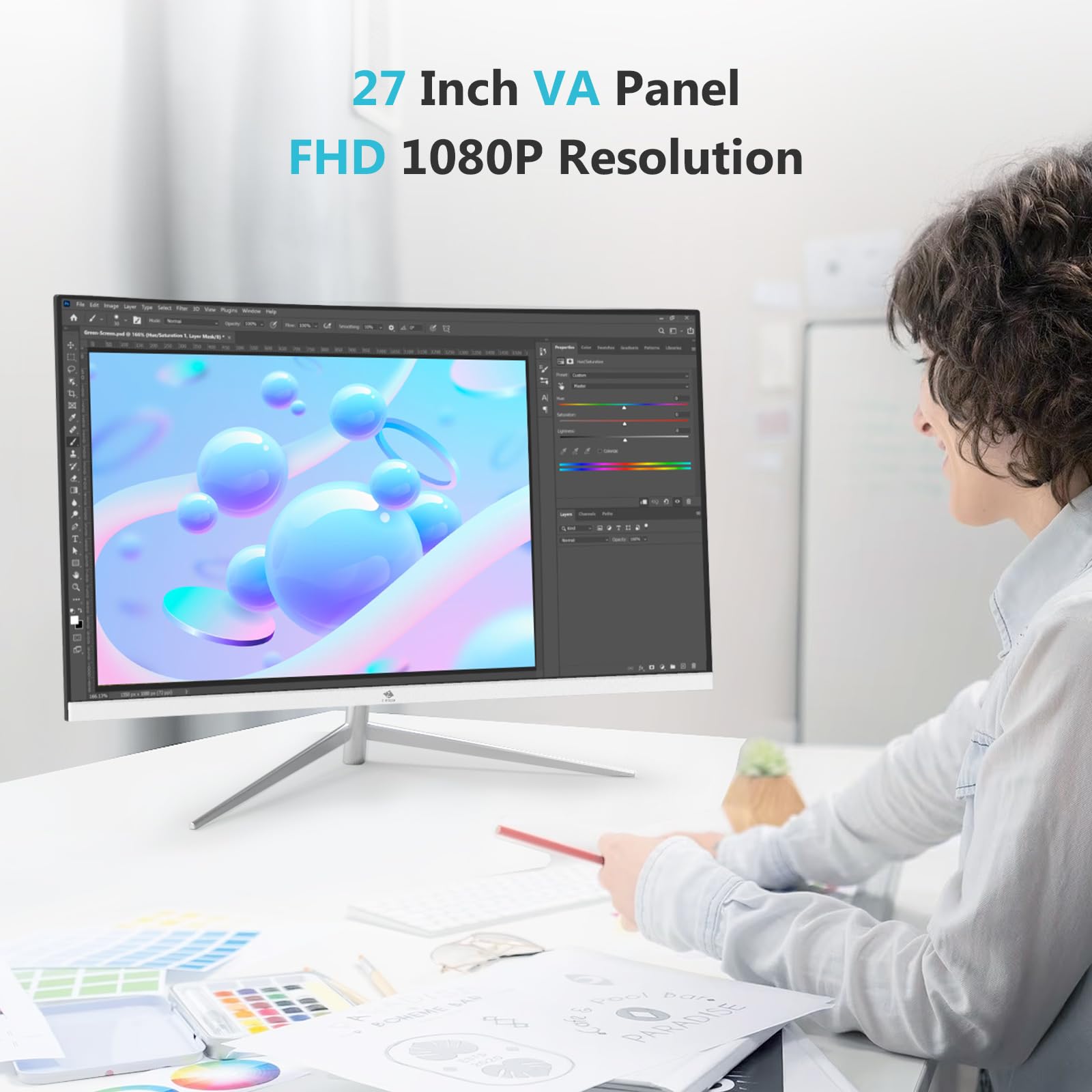 Монітор 27" Z-Edge U27C Full HD VA 75 Гц, фото №3