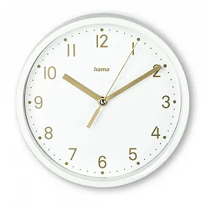 Настольные часы Hama Madeira, аналоговые, белые - Фото 1