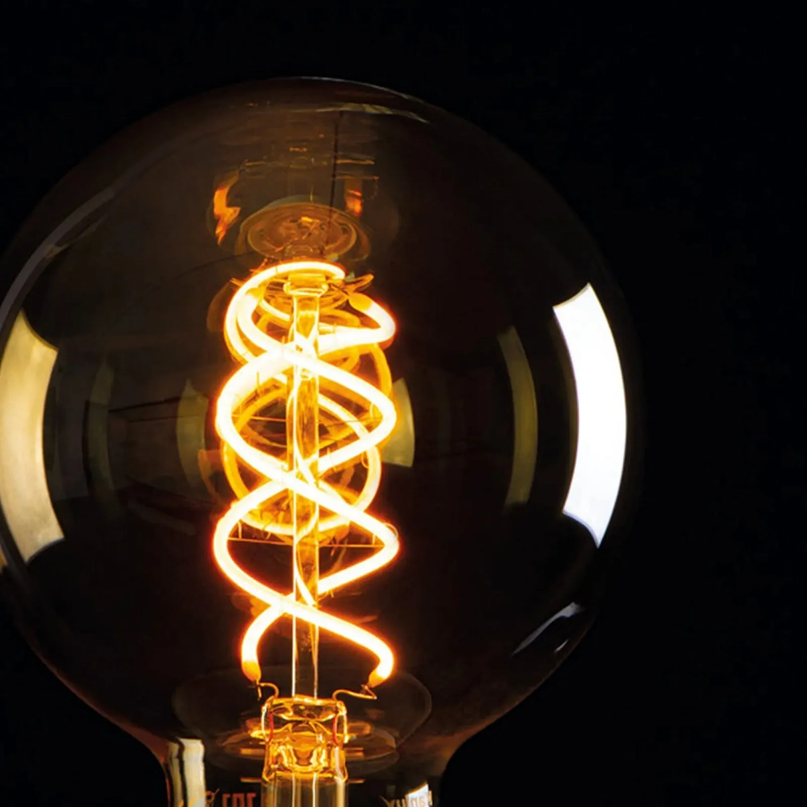 Настільна лампа SSC-LUXon NAMBI Vintage E27 LED Чорна матова з кабелем та вимикачем, фото №3