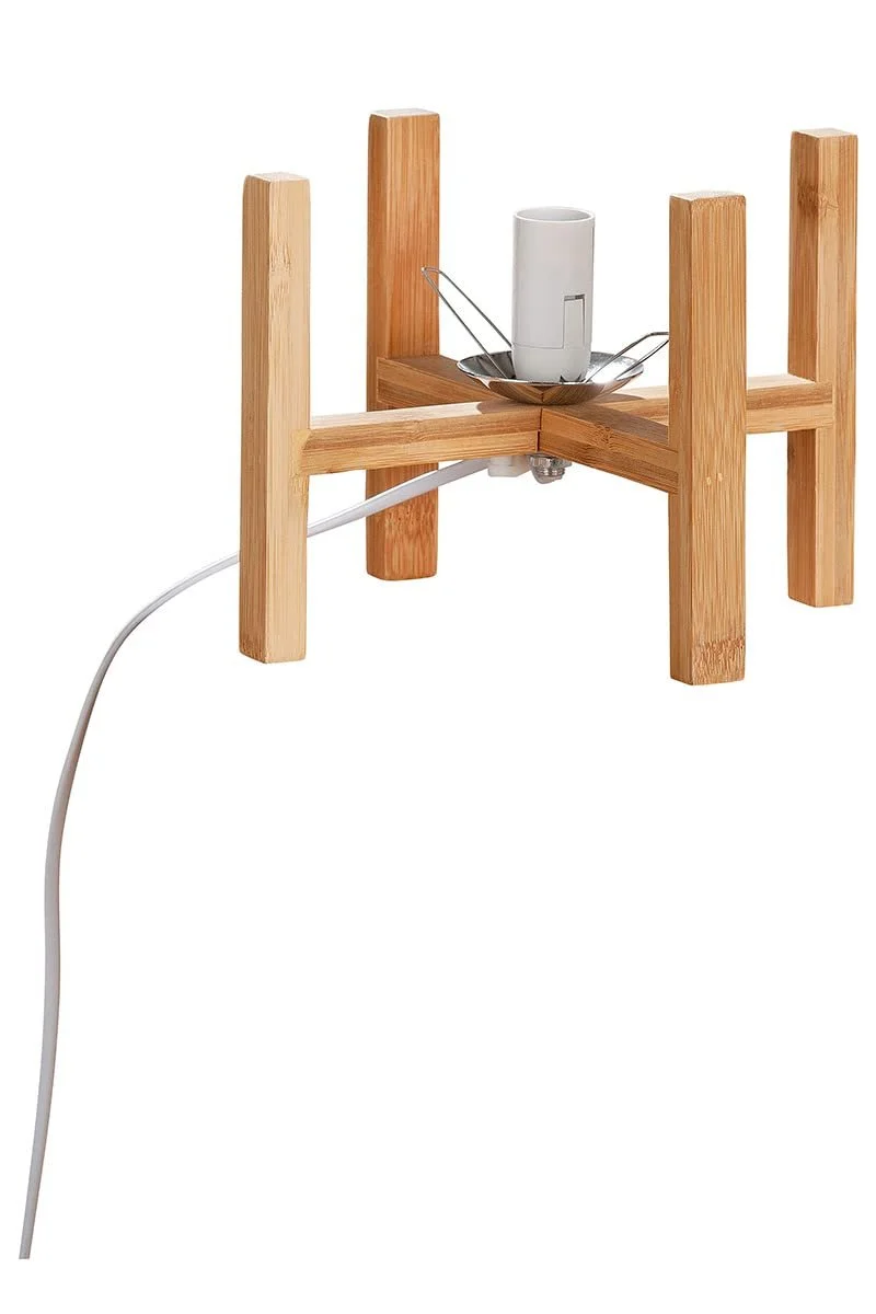 Настільна лампа GILDE Porcelain Star Motif Wooden Base Hole Pattern 24 cm Grey, фото №4