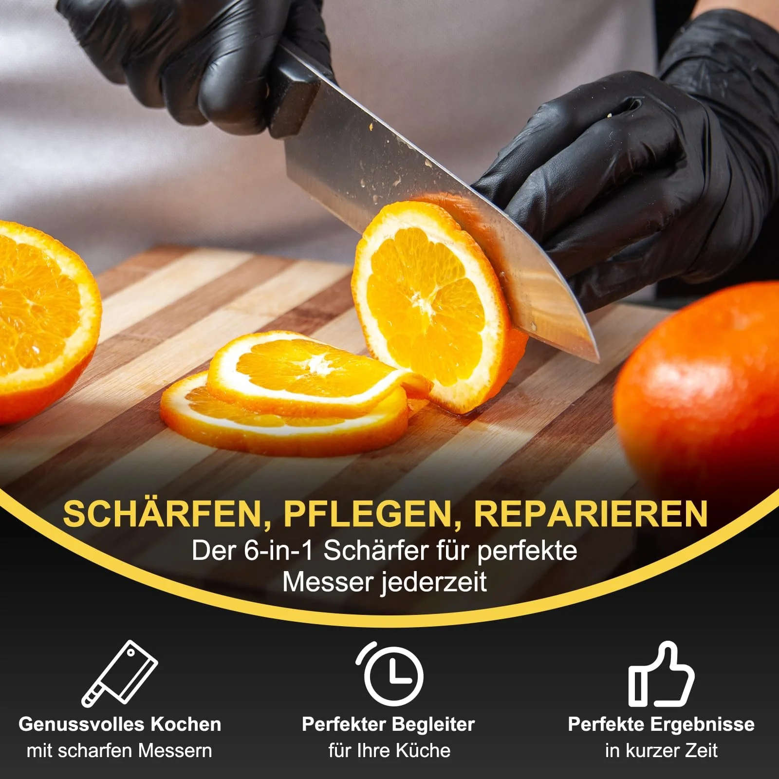 Точило для ножів Hotec 6-в-1 Matte Black, фото №3