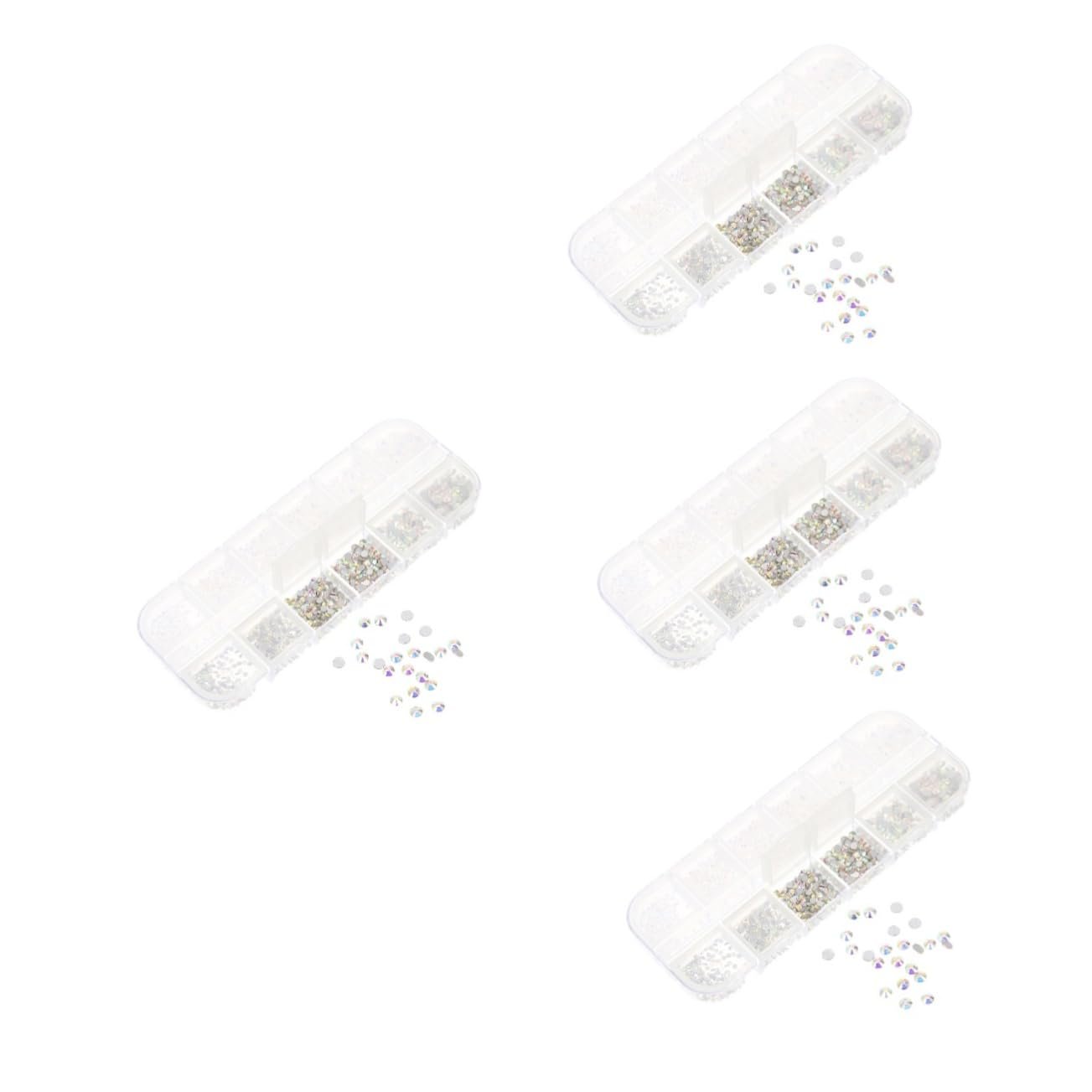 Діаманти для нігтів MAGICLULU, 4 коробки, блискучі, прості у використанні, для аксесуари для прикрас, фото №1