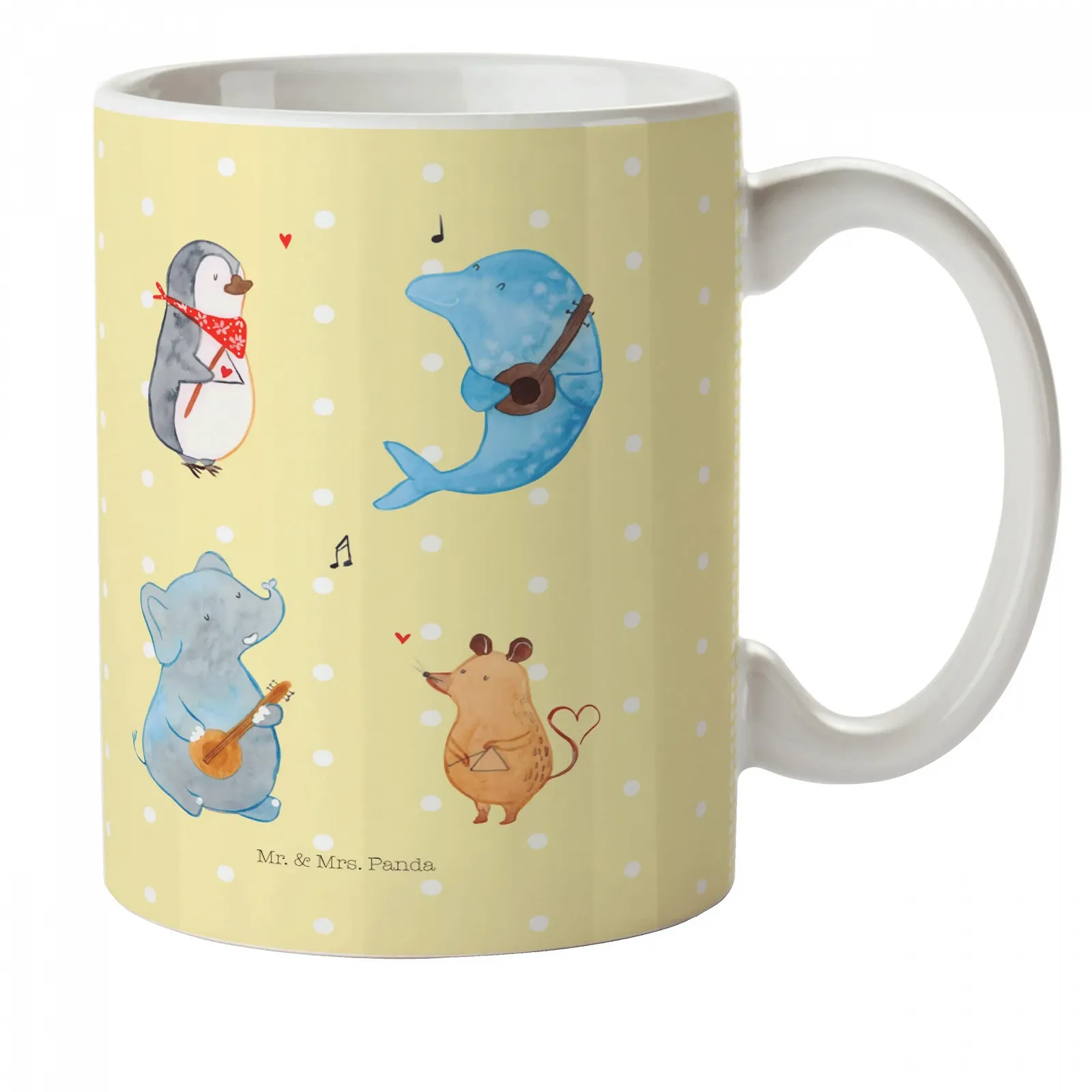 Чашка Mr. & Mrs. Panda Big Band Музика, Тварини, Пінгвін, Пластикова чашка, фото №1