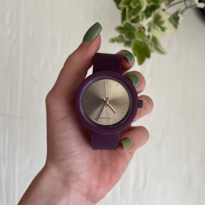 Женские силиконовые часы-конструктор actimer бордовый ремешок циферблат Metallic wine, фото №1 Женские силиконовые часы-конструктор actimer бордовый ремешок циферблат Metallic wine, фото №1