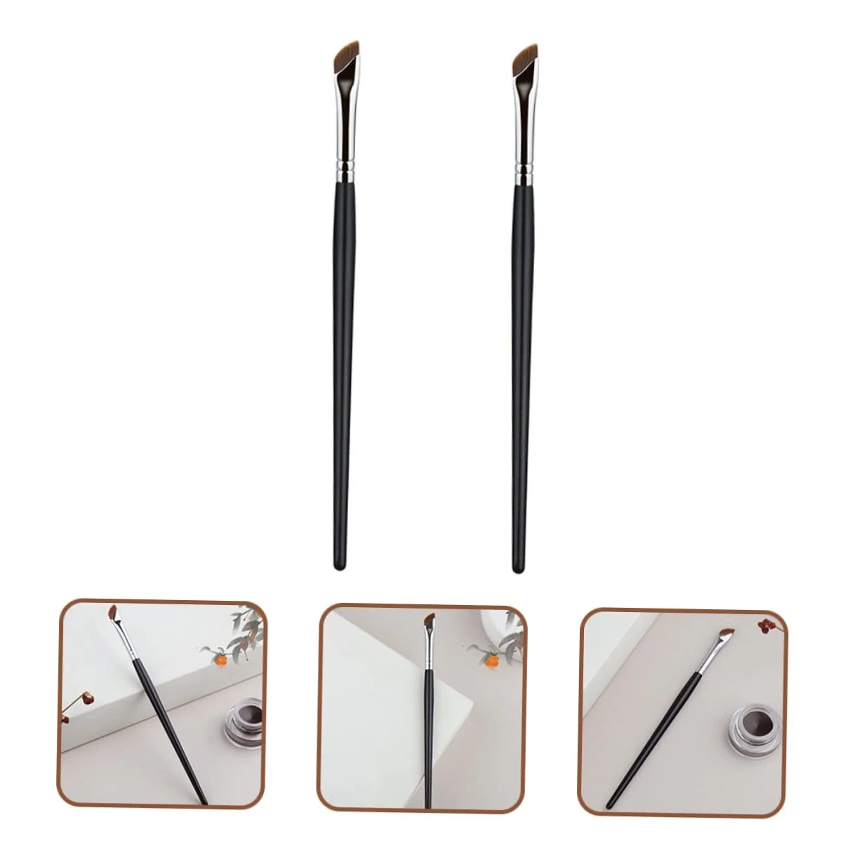 Кисти MAGICLULU для бровей, подводки, скошенная, плоская, тонкая, угловая, для консилера, портативная, для макияжа, 6 шт, фото №6