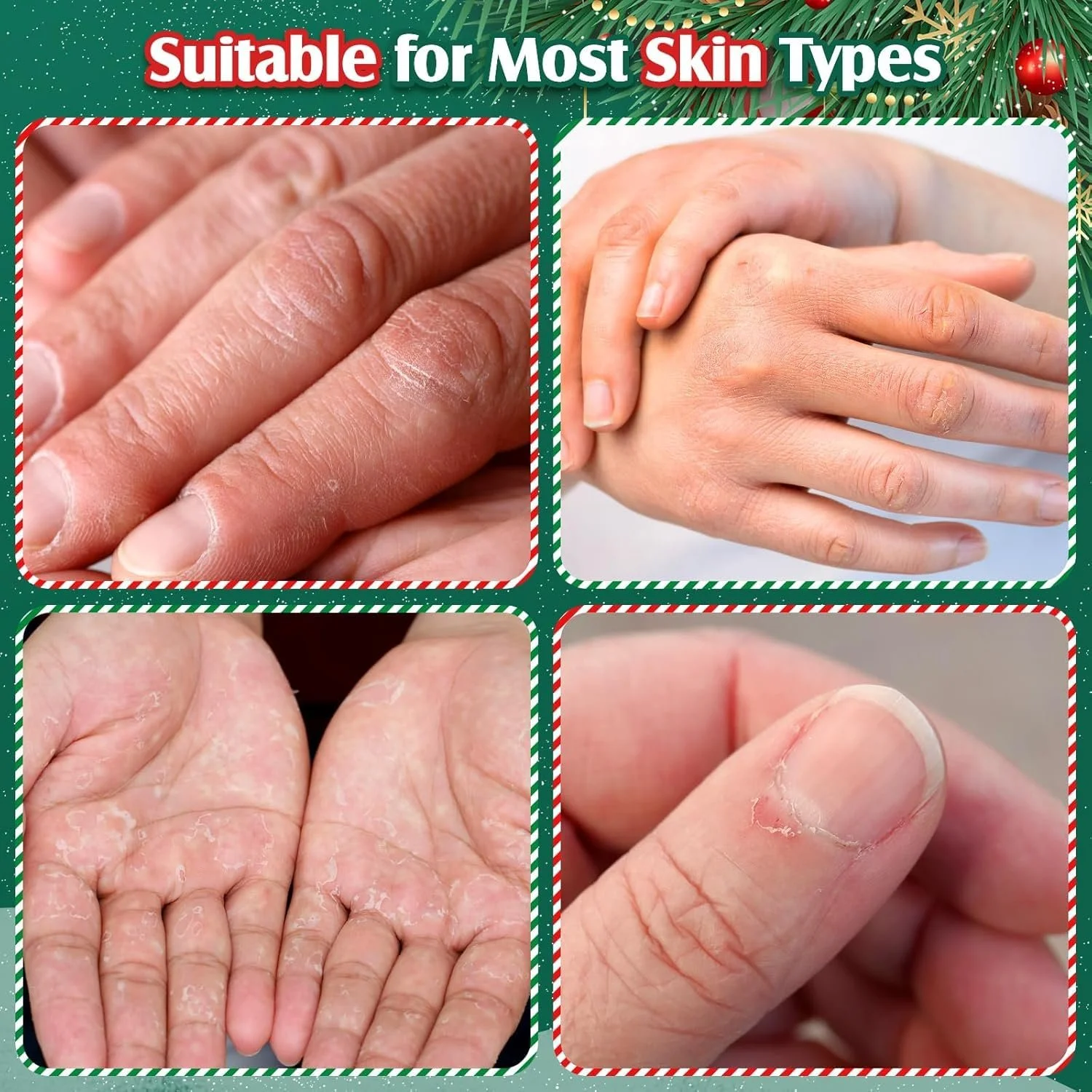 Набор кремов для рук Рождественский Увлажняющий крем для сухих и потрескавшихся рук - Набор для ухода за руками для мужчин и женщин с различными ароматами Питательный лосьон для рук на зиму, 5 шт, фото №5