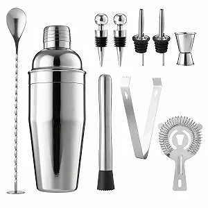Набор для коктейлей 750 мл, миксер из нержавеющей стали, 10 предметов - Фото 1