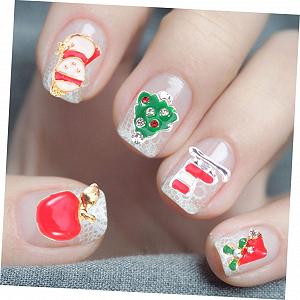 Прикраса для нігтів Ялинка Сніжинки 4 шт synthetic.ua - Фото 1