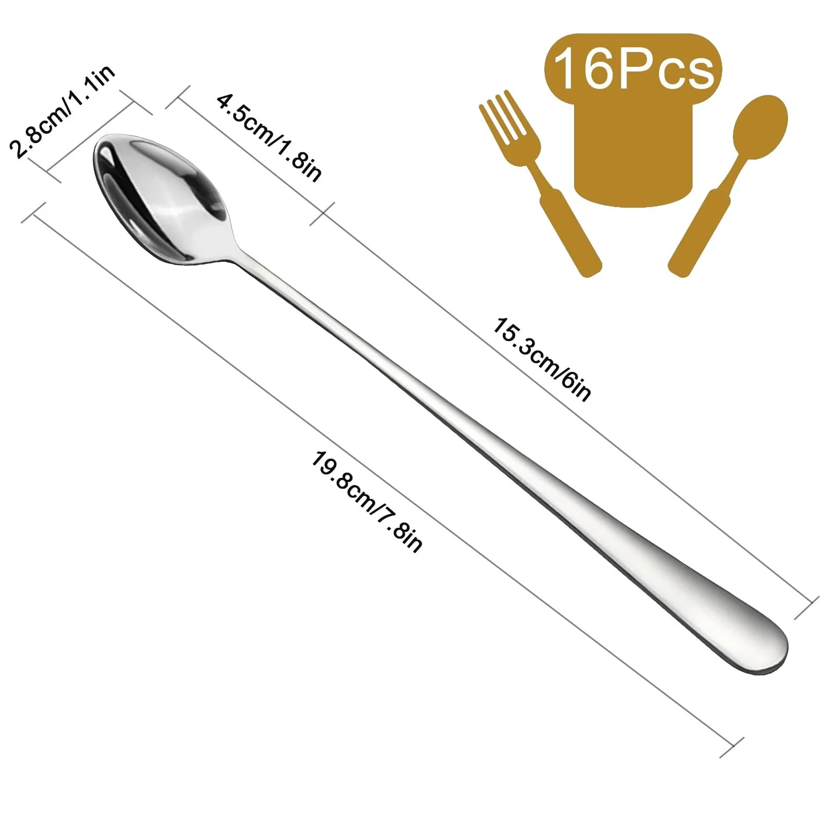 Ложка для лате макіато набір, фото №2