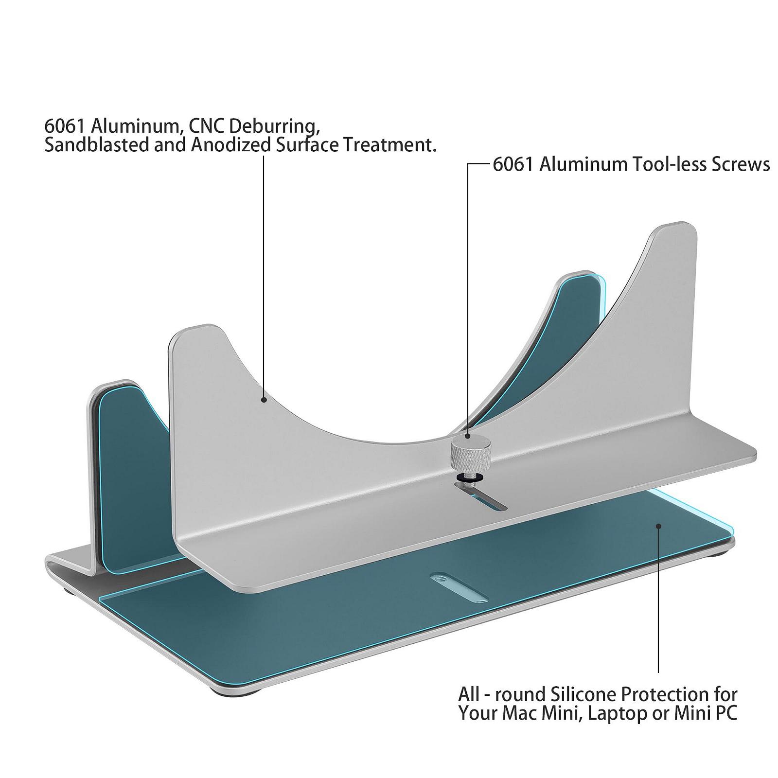 Підставка для Mac Mini M4, сріблястий тримач для Mac Mini M4/M4 Pro 2024-2026, вентиляція, розсіювання тепла, фото №2