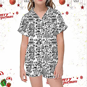 Дитячий набір для розмальовування піжам, Зимова піжама, Мультяшний принт для ручного розпису synthetic.ua - Фото 1