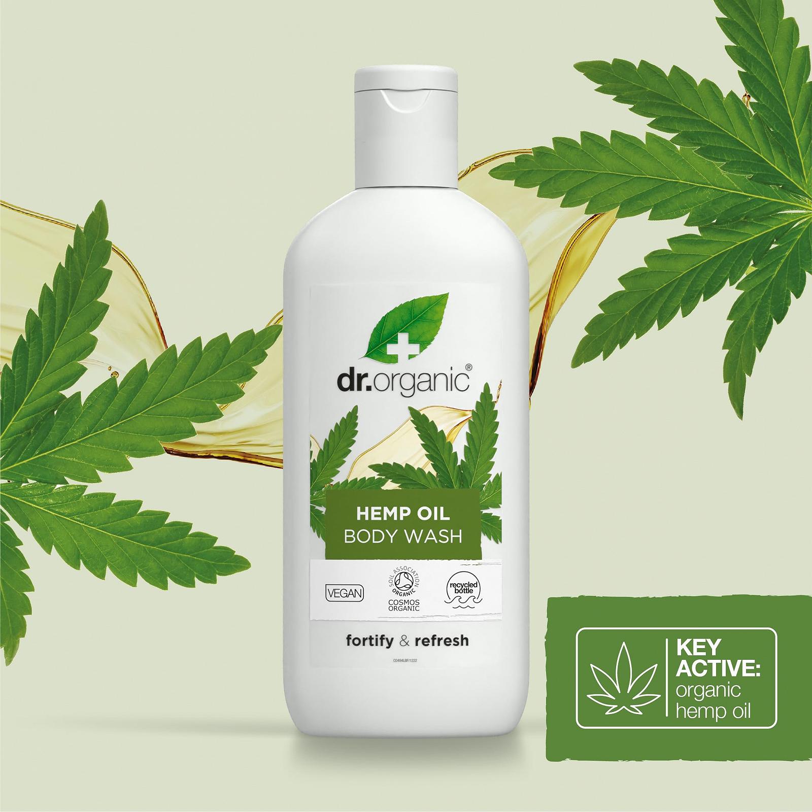 Гель для душа Dr. Organic Hemp Oil 250 мл Green, фото №6