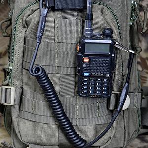 Тактичний паракордовий шнурок Спіральний брелок Ремінець безпеки для ключів Еластичний паракорд RSG Тримач з карабіном для риболовлі, походів, полювання, альпінізму, чорний synthetic.ua - Фото 1