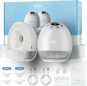 Молокоотсос Bear Electric Portable Hands-Free 4 режима 9 уровней 2 шт. - Фото 1