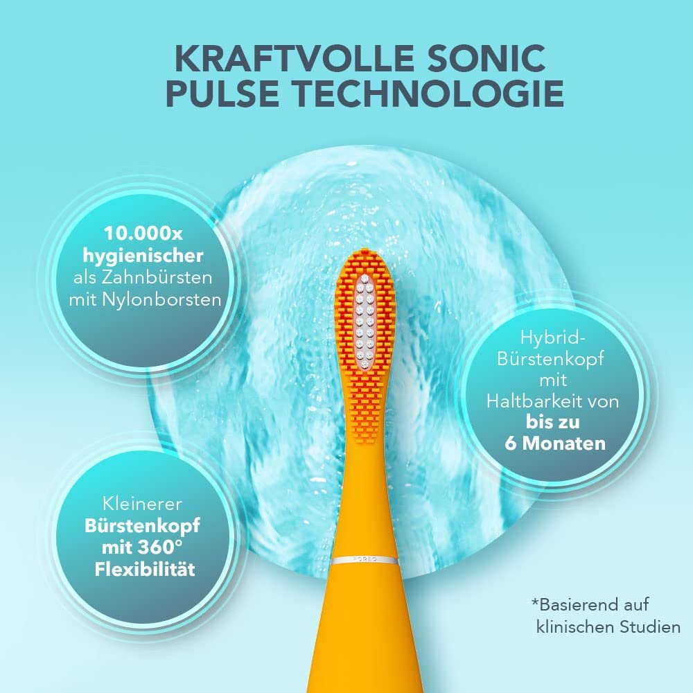 Електрична зубна щітка FOREO ISSA mini 3 Mango Tango 4-в-1 звукова силіконова, фото №4