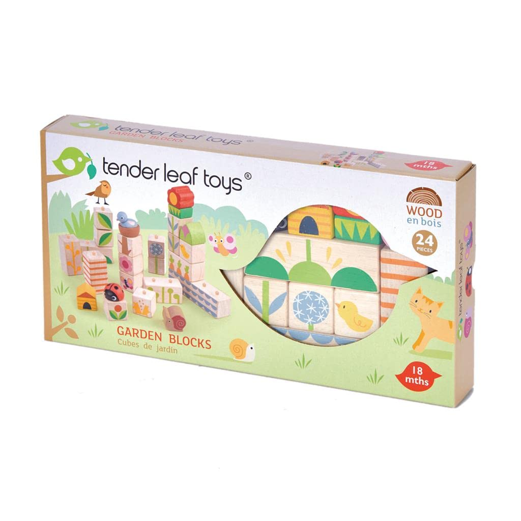 Набір кубиків Tender Leaf Toys Garden Blocks Дерев’яні будівельні блоки, фото №3