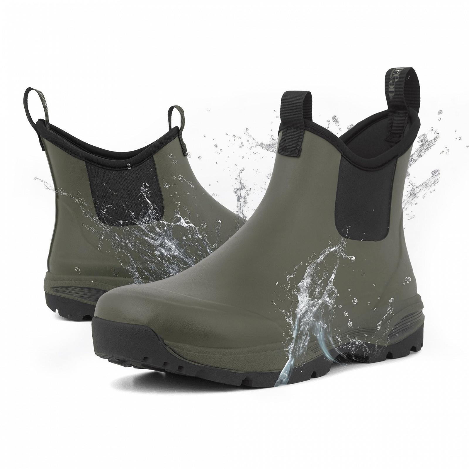 Напівчоботи Wellington Green Comfort чоловічі водонепроникні короткі, фото №1