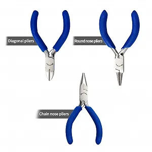 Мини плоскогубцы Speedwox для изготовления ювелирных изделий, ремонта, 3-дюймовые мини плоскогубцы, круглогубцы, диагональные плоскогубцы, прецизионные плоскогубцы, набор для рукоделия, малый размер, профессиональные инструменты для бисероплетения synthetic.ua - Фото 1