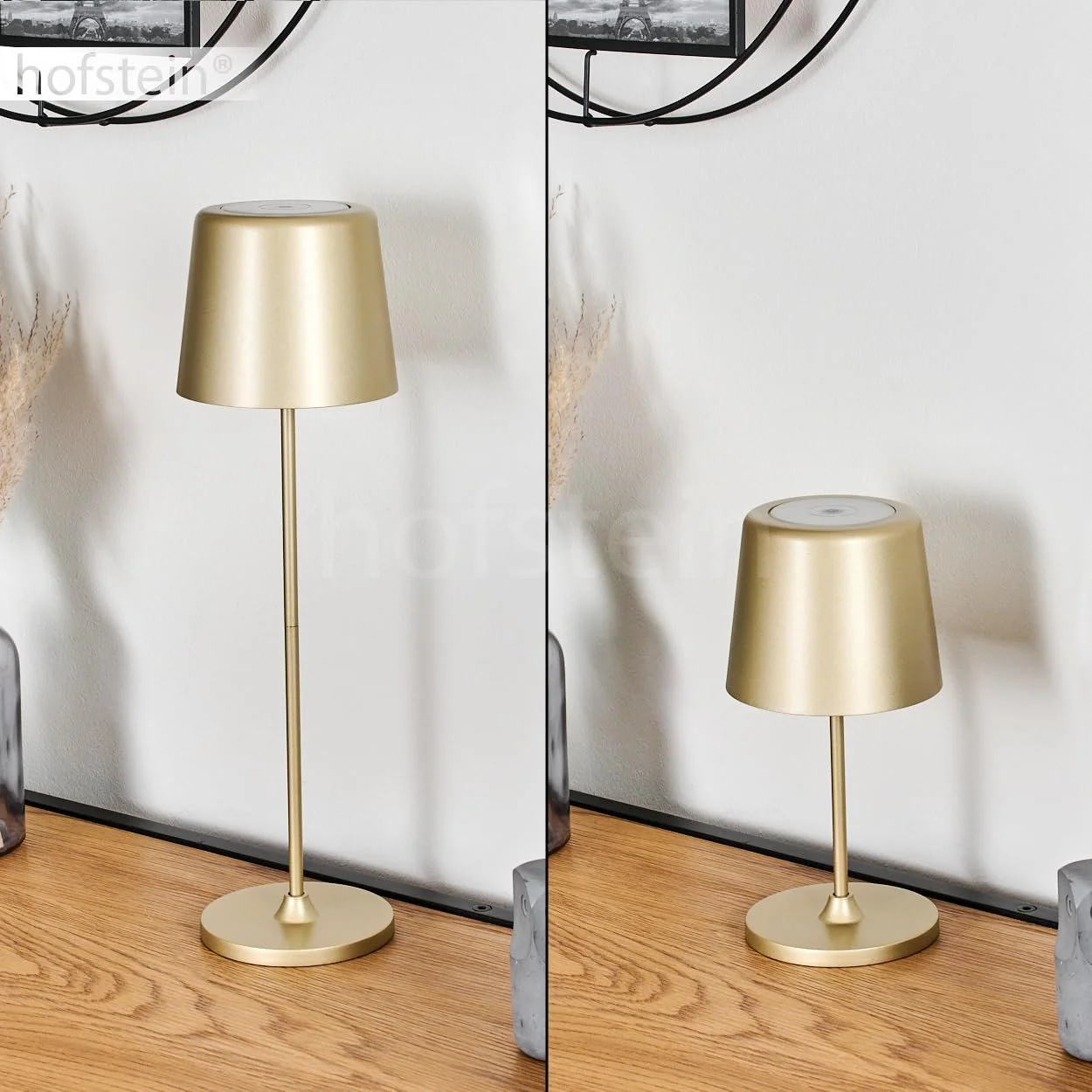 Настільна лампа Belece LED димована метал/пластик USB-C акумулятор 2 Ват 310 Люмен 3000 Кельвін золотий/білий, фото №4