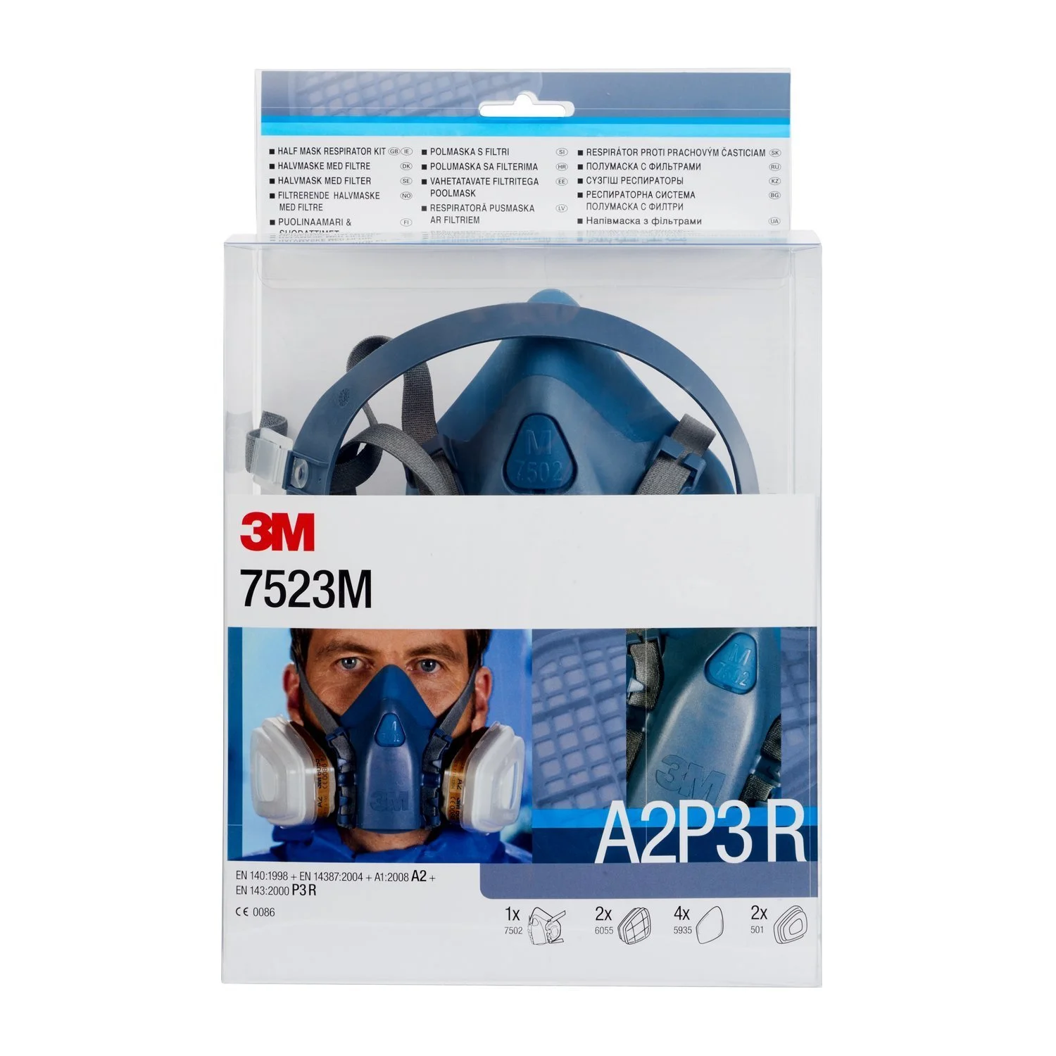 Напівмаска 3M 7523M / М / Cиній, фото №7