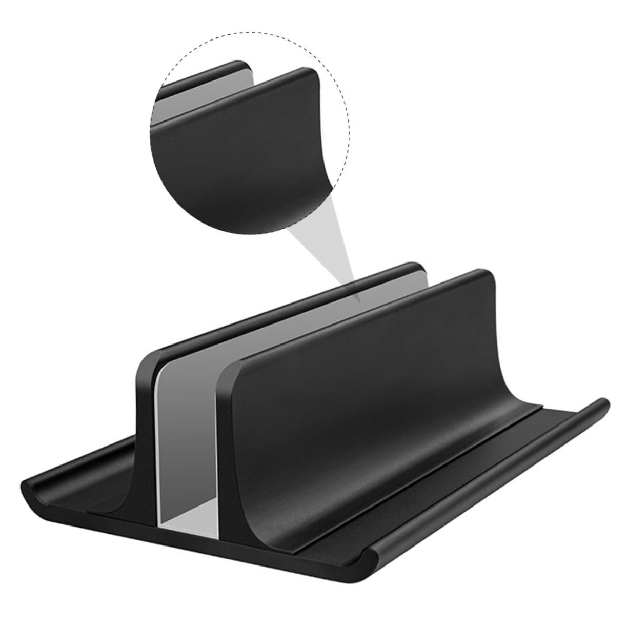 Вертикальна підставка для ноутбука Алюміній Охолоджуюча з нержавіючого легкого металу Нековзна, фото №5