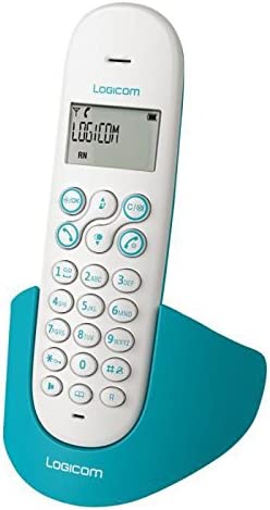 Стаціонарний бездротовий телефон Logicom Luna 150 Біло-блакитний, фото №1