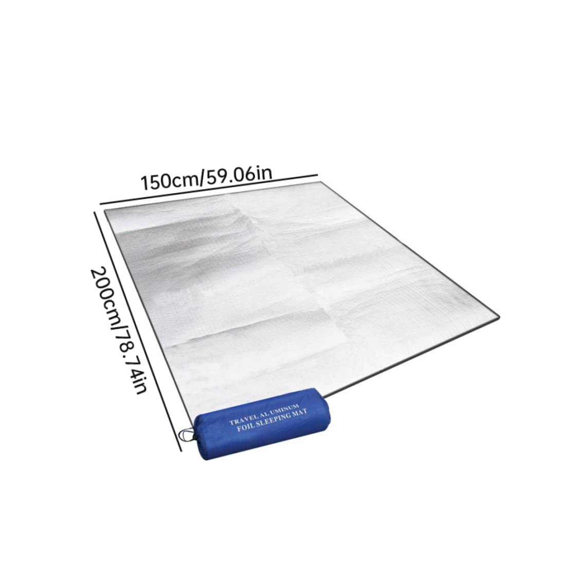 Килимок Camping Mat Foam Film Blanket для кемпінгу 200 x 150 см тепловий ізоляційний алюмінієвий, фото №3