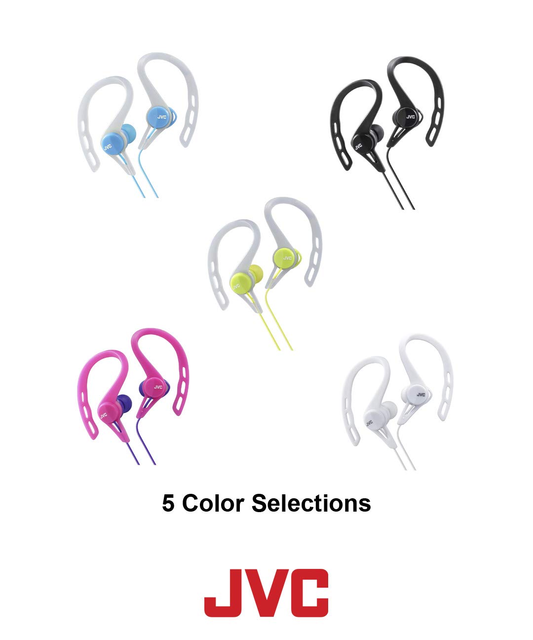 Наушники JVC HA-ECX20-G-E внутриканальные спортивные зелёные, фото №5