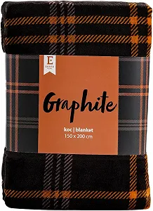 Одеяло ESSEX Пушистое одеяло 150 x 200 см, Легкое и сохраняет тепло, Графит, Серый - Фото 1