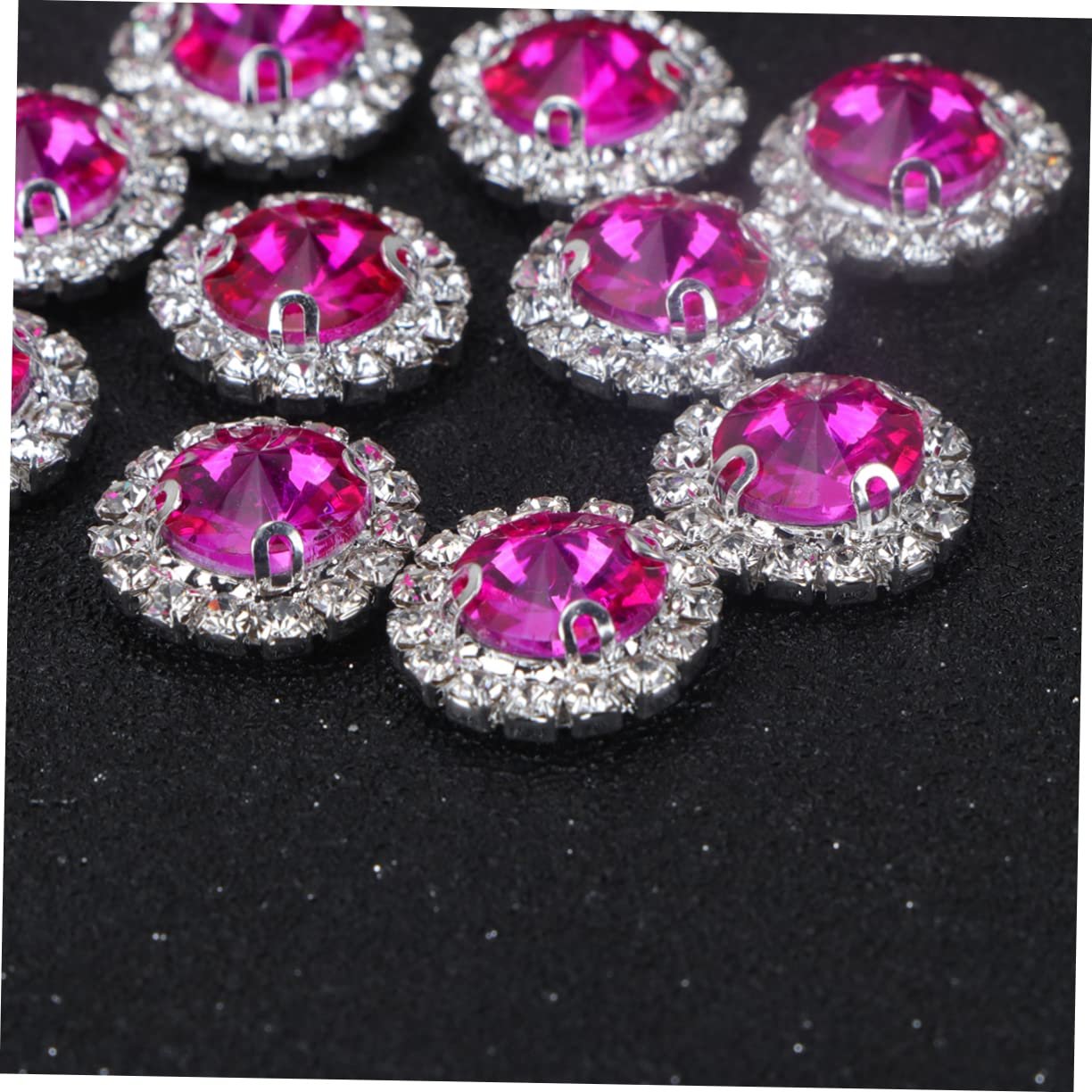 Круглі стрази COHEALI для рукоділля, весільних та святкових дизайнів, прикраси столу та виготовлення ювелірних виробів, рожевий, 40 штук, фото №8